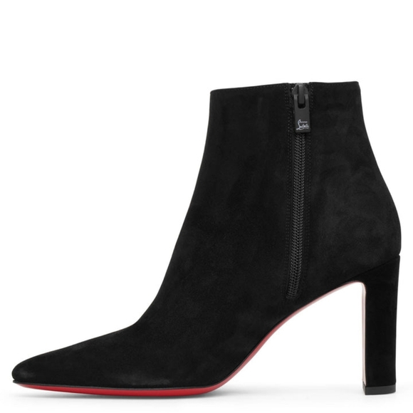 Christian Louboutin Suprabooty 85 black suede ankle boots 40.5 - Picture 6 of 14